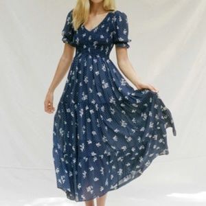 NWOT Christy Dawn navy and white floral Brooklyn - M